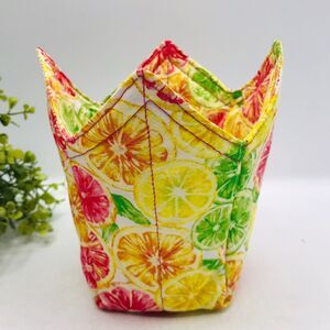 Microwave Pint Size Cozy, For Ice Cream, Oatmeal Cup, Noodle Cup, Citrus Colors